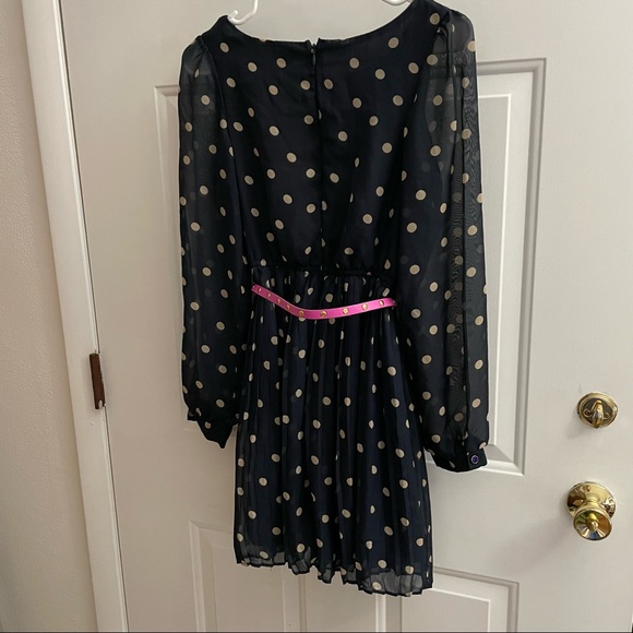 🎉2X HP🎉Small Women’s Polka Dot Dress With Pink Belt - Picture 7 of 7